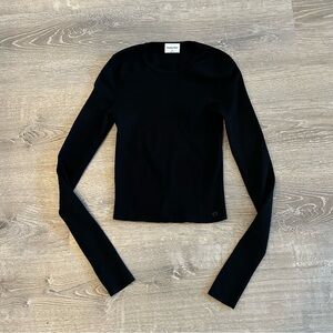 Sunday Best black crew sweater long sleeve top Size XS